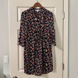 Diane Von Furstenberg Vintage Gypsy Fleur Multi Floral Silk Freya Dress size 4